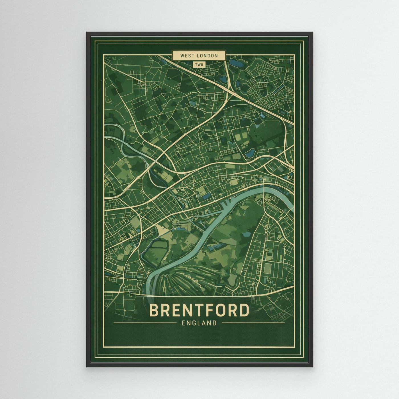 Brentford Map - Canvas