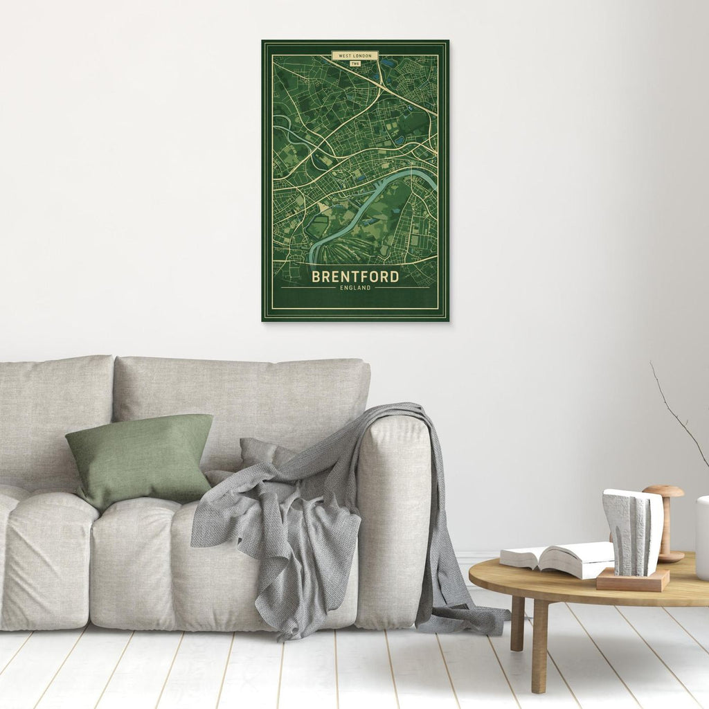 Brentford Map - Canvas