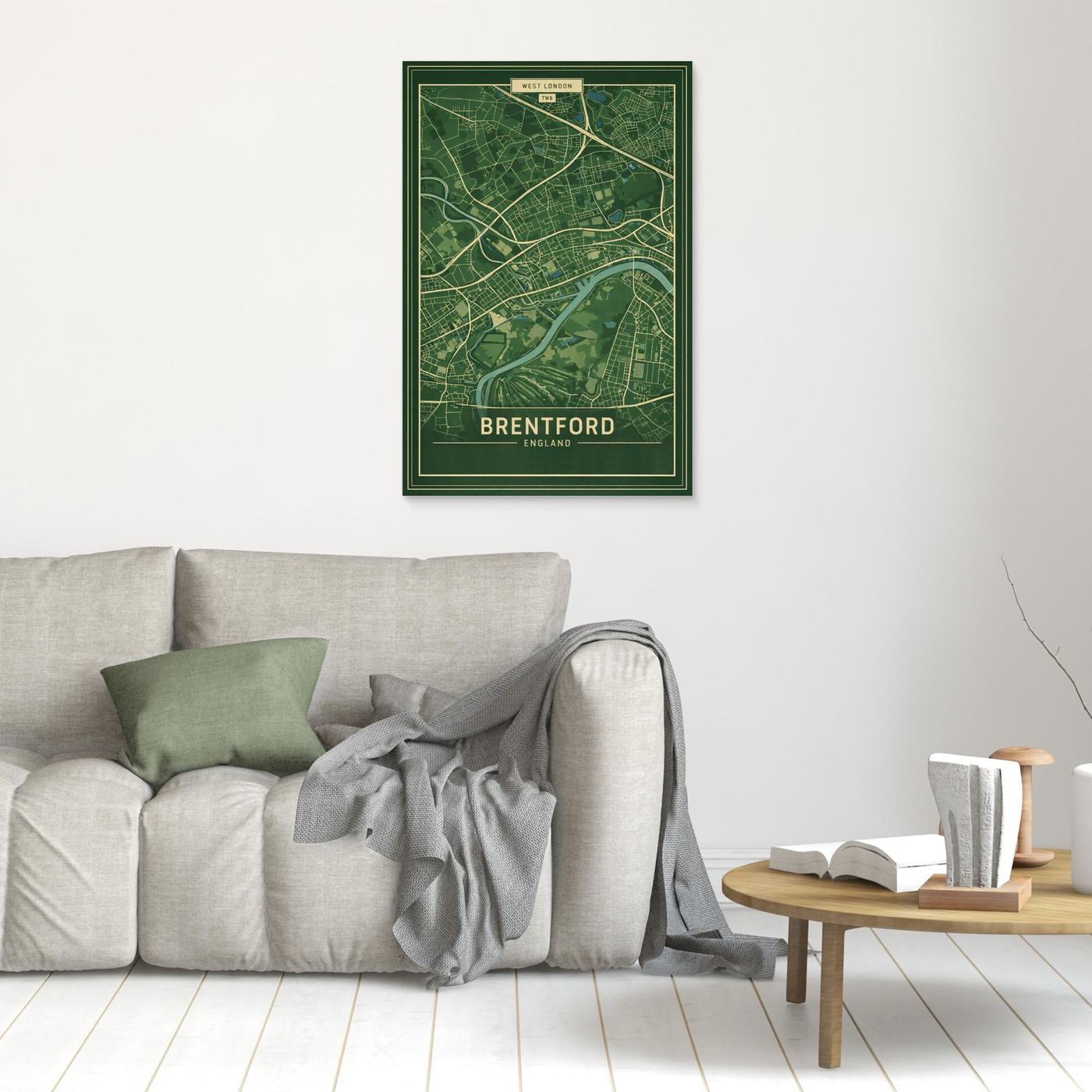 Brentford Map - Canvas