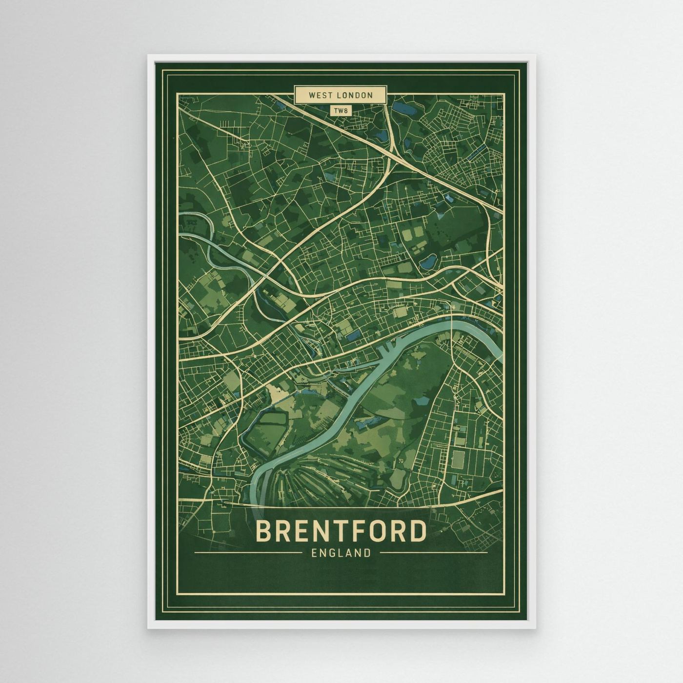 Brentford Map - Canvas