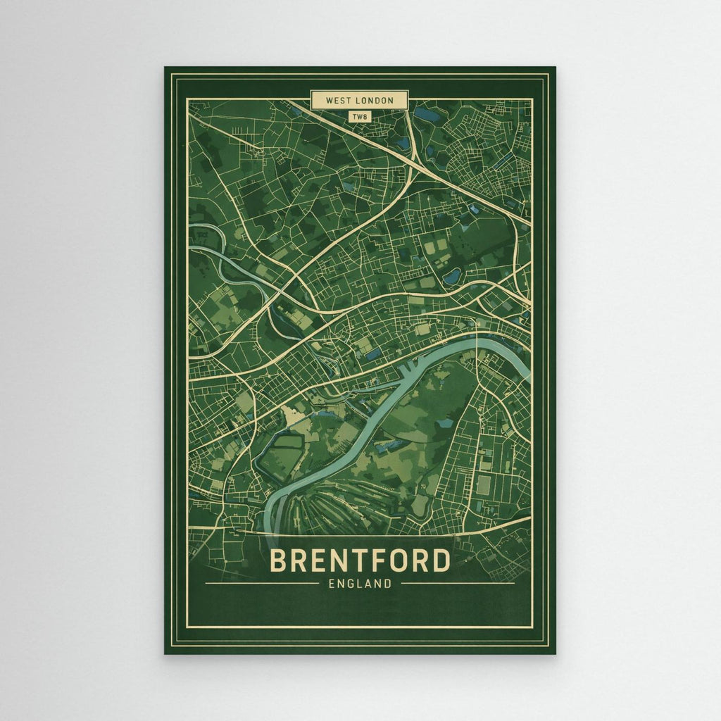 Brentford Map - Canvas