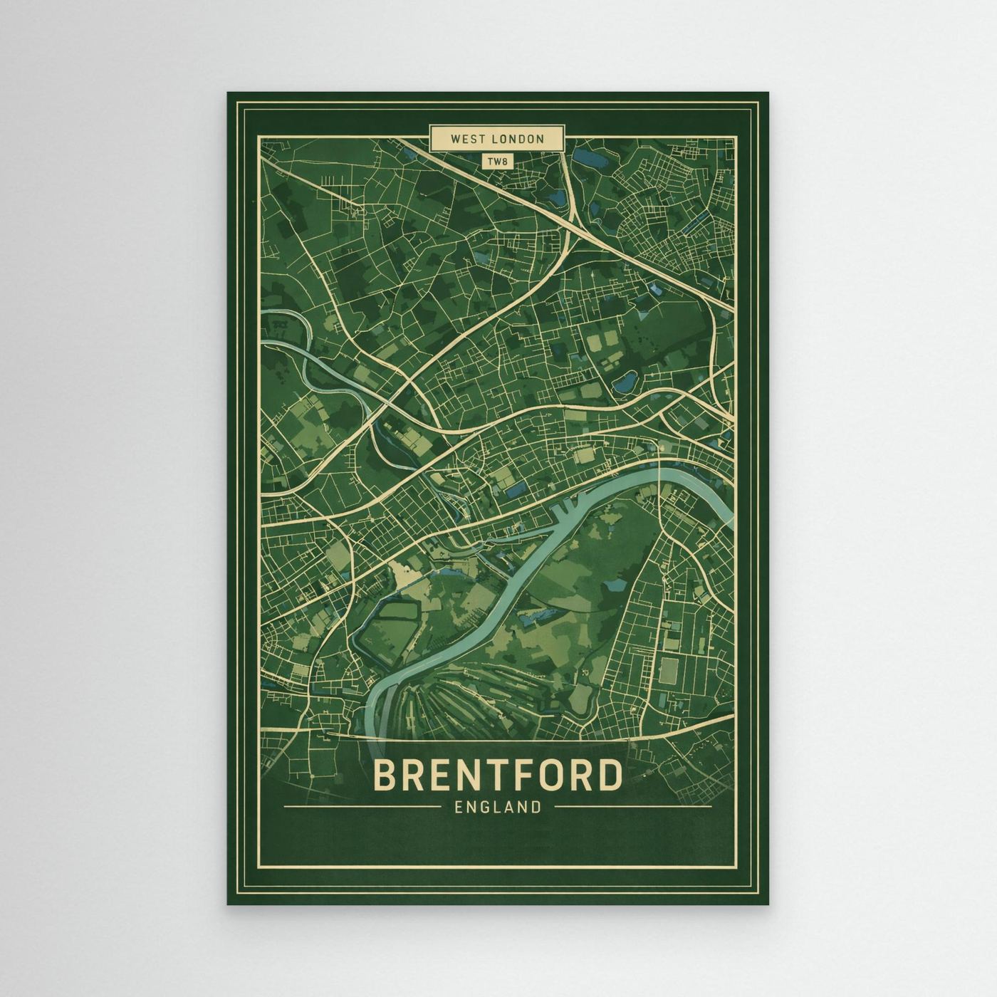 Brentford Map - Canvas