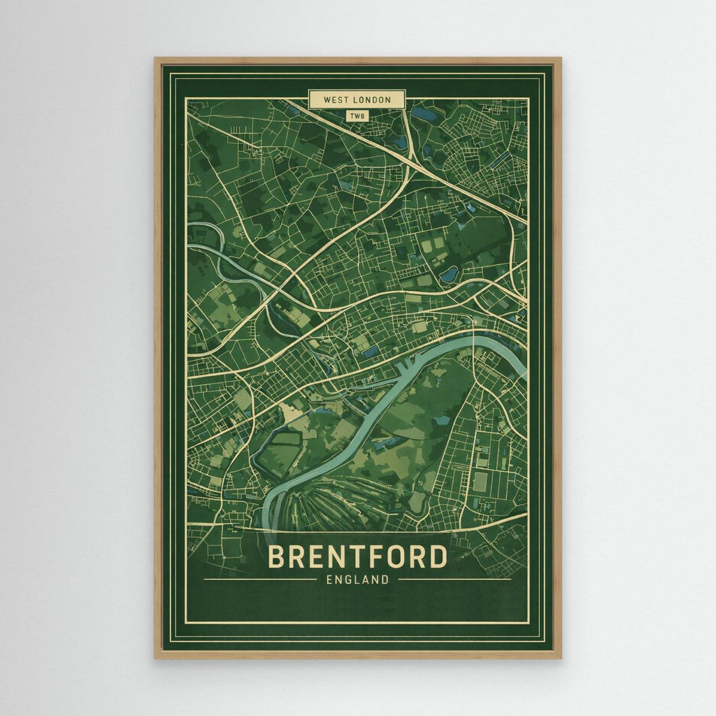 Brentford Map - Canvas