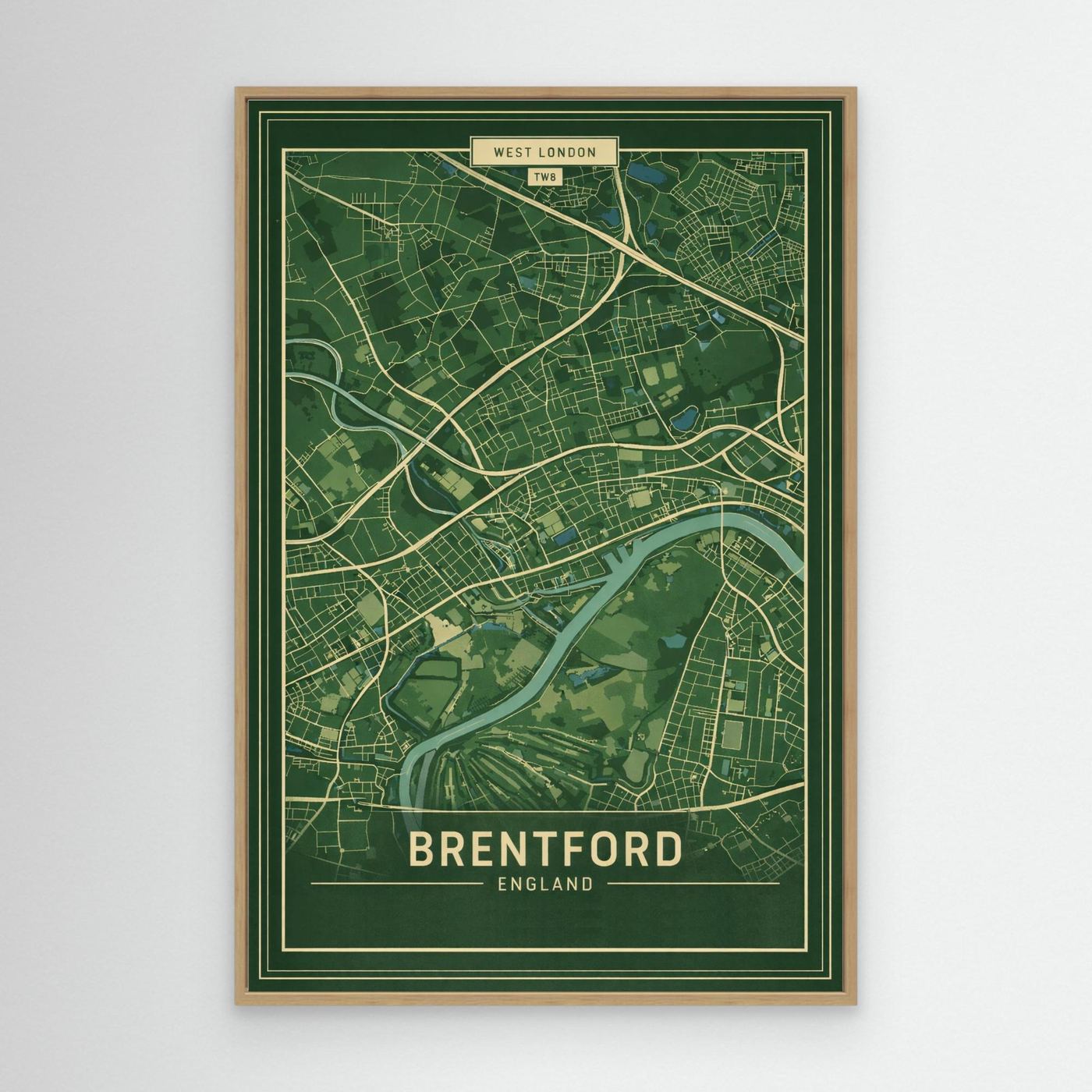 Brentford Map - Canvas